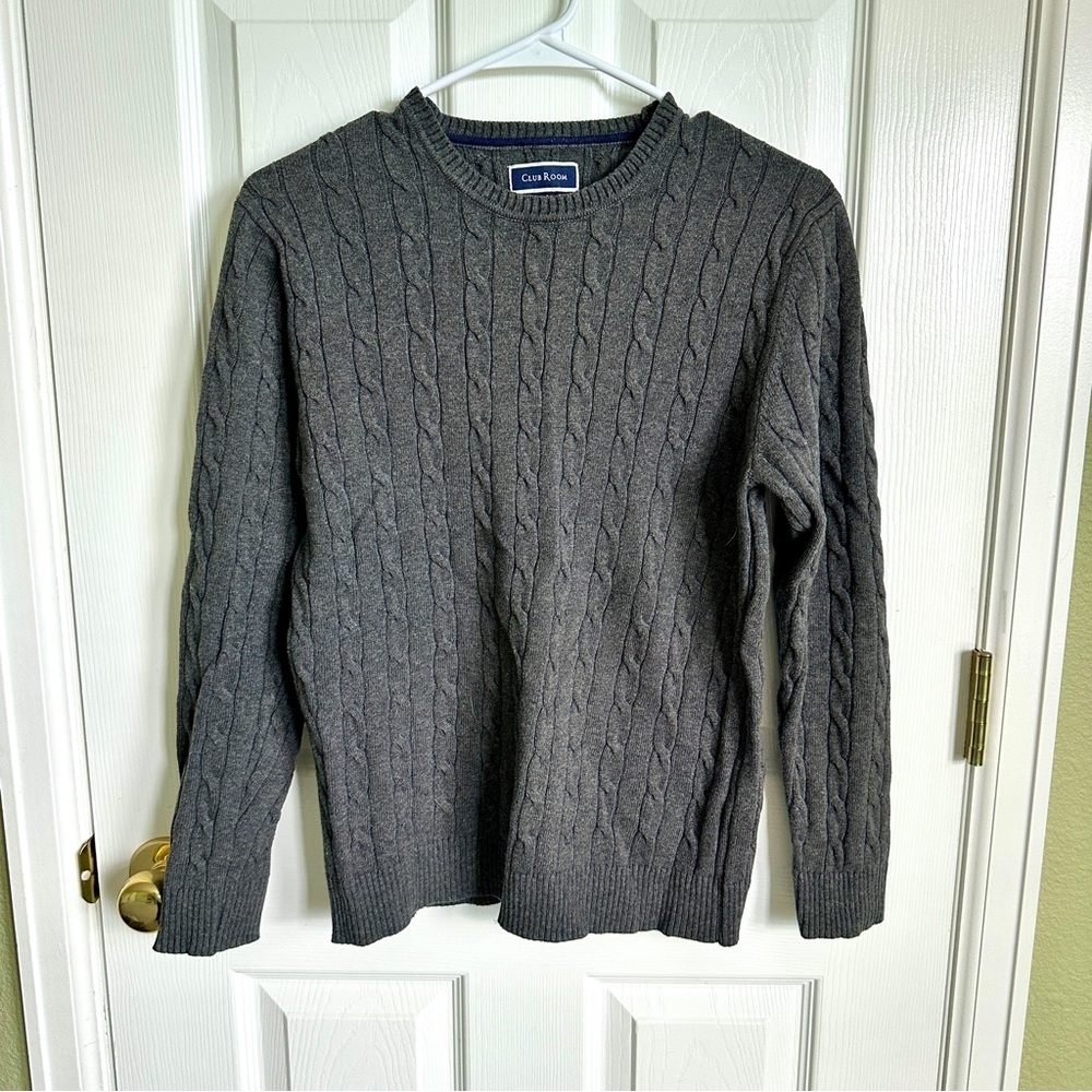 Charcoal Grey Cable Knit Sweater